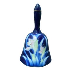 Beautiful Cobalt Blue Vintage Japanese Kutani Porcelain Bell