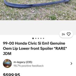 Honda Civic Em1 Si Oem Lip 99-00