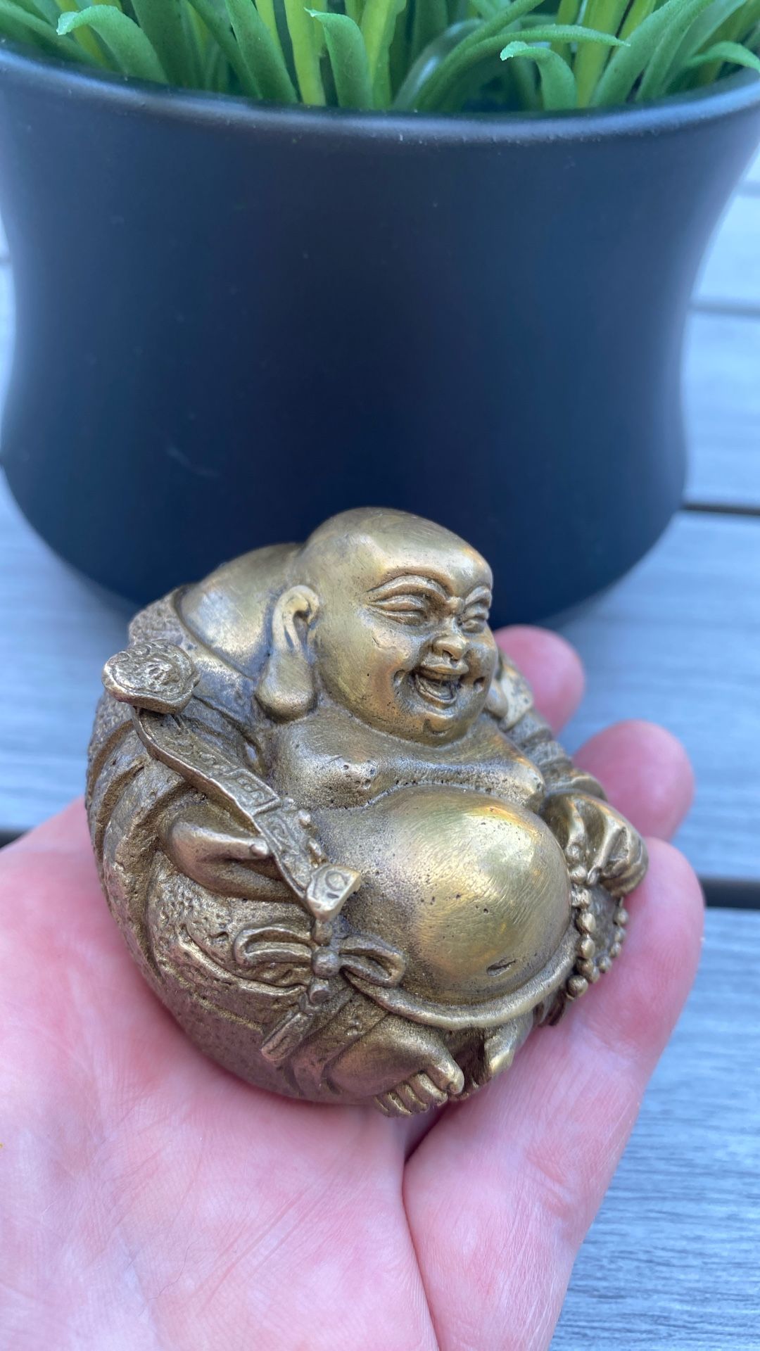Brass Lucky Buddha