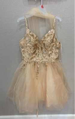 Gold party dress