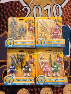 NEW Fisher Price IMAGINEXT Power Rangers And PUTTY PATROL 2015   Power Rangers  Red, pink, yellow, green, blue and 3 putty patrol