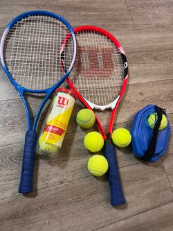 Tennis Starter Set – 2 Rackets + Balls + Trainer