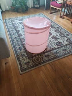Pink Pop-Up Laundry Hamper with Lid