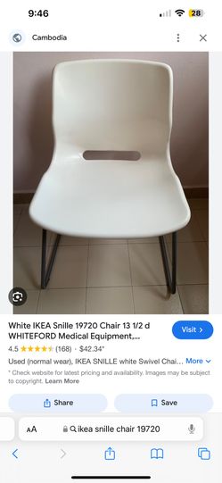 White IKEA Snille Office Chair for Sale in Anaheim, CA - OfferUp