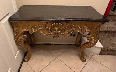 Marble top console / entry hall table