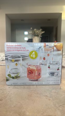Fruit icon tumblers set of 4