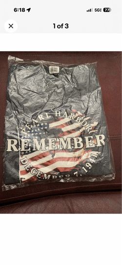 Pearl Harbor Remember December 7 1941 T Shirt XL New Sealed Patriotic USA NOS