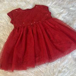 OshKosh B'gosh Red Sequined Dress w/ Bloomers *9-12 Months