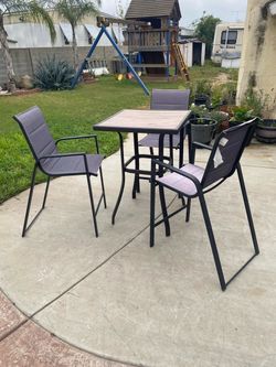 Patio Table Set With 3 Chairs