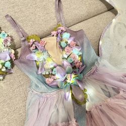 Girls Custom Made Light Up Fairy Costume Size 5
