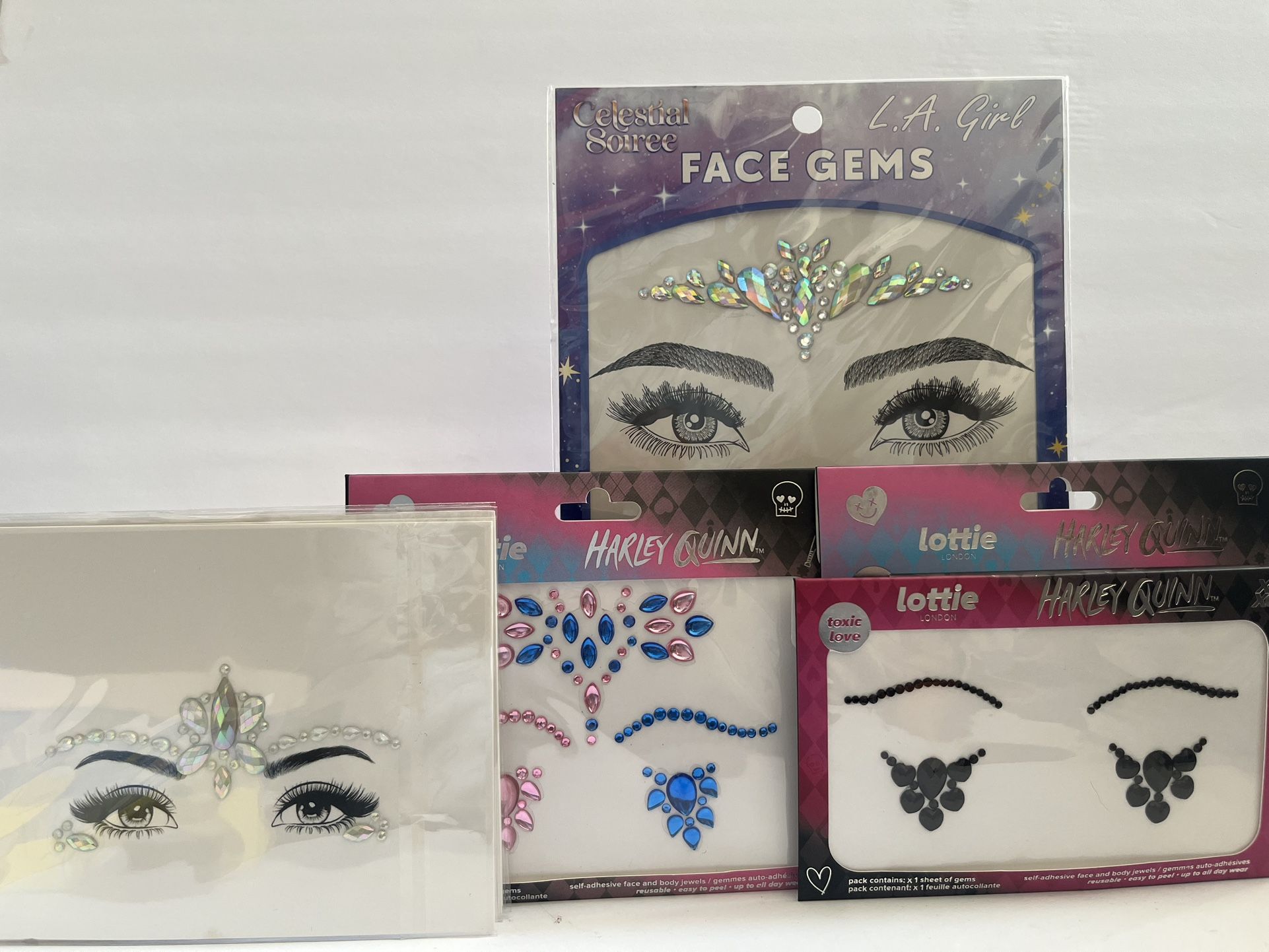 Crystal Face Gem Packs – Festival, Rave, Makeup, Cosplay