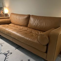 Article Sven Tan Leather Couch 