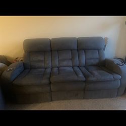 Sofa Recliner Plus Additional Chair Recliner 