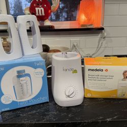 Bottle Warmer, Kiinde Pouches, Medela Bags