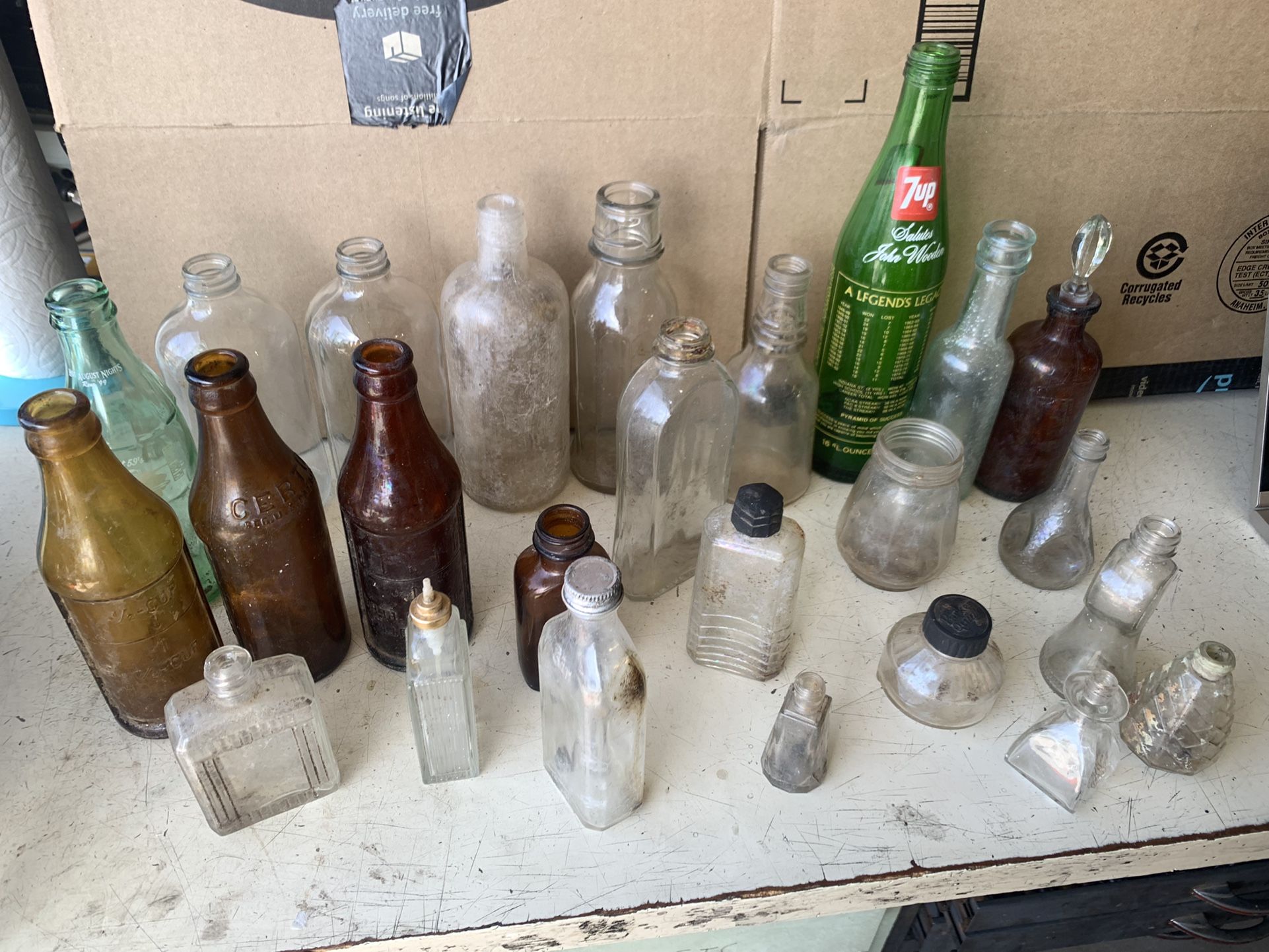 Vintage Bottle Collection Drug Revlon Certo Lysol Ink