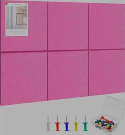 Large Cork Board 47×35 12 Pack Felt Bulletin Board with 30 Pushpins, Cork Boards Alternative with Self-Adhesive Strips, Felt Wall Tiles Pin Boards for