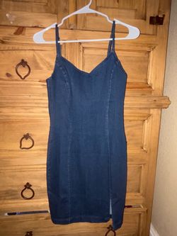 Dark Wash Denim Mini Bodycon Dress
