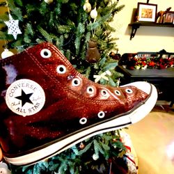 Rare Red Wine Glitter Converse! 