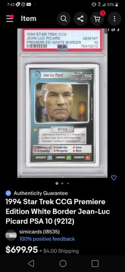 Star Trek 1994 Vintage Cards NM/M Bundle! Vintage / NM / Exclusive