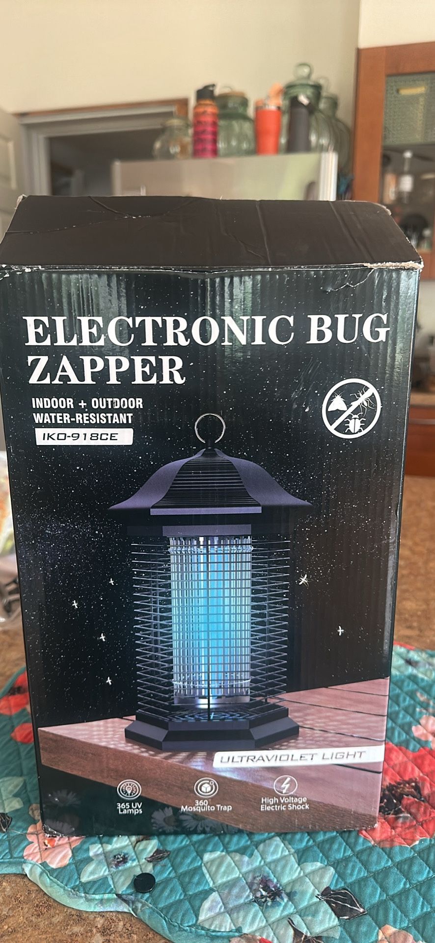 Bug Zapper Outdoor Indoor, Electronic Mosquito Killer Lantern, Waterproof Fly Trap Insect Killer Repellent