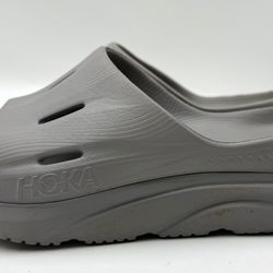 Hoka Men's Ora Recovery 3 Comfort Slip On Slide Sandals Gray Mens 8 Womens 