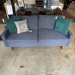 Grey Modern MCM Style Couch 