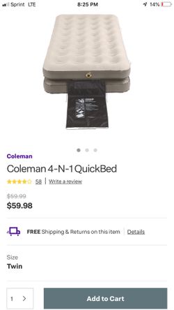 Coleman 4-1 quick bed