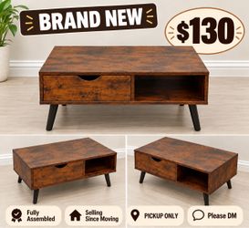 Mid-Century Modern Coffee Table – Brand New | $130