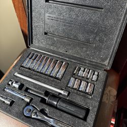 Vintage Sears Craftsman 1/4” Drive Socket Wrench Set – USA Made – Complete in Case 