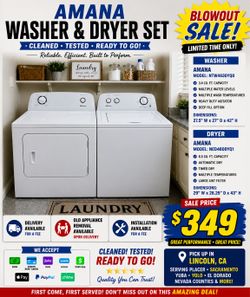 Amana washer and electric dryer set