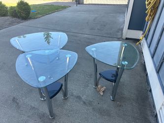 3-Piece glass table set