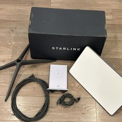 Mint Condition Starlink Satellite Receiver - Complete with All Accessories, Ready to Connect!"