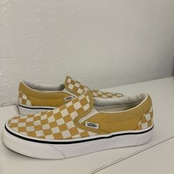 Vans Slip On Checkered Gold 