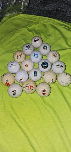 Lot of 16 Vintage Printed & Logo Golf Balls - Disney, Golf Courses, Novelty
