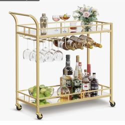 Gold Bar Cart Home Decor