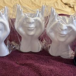 Three Plastic Makeup Brush Holders Or Can Be Used For Anything $15