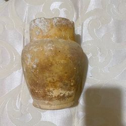 antique Egyptian alabaster vase or Vessel