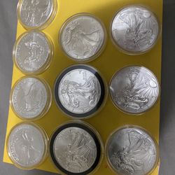 Silver Eagles For Sale, Also Peace Dollars And Morgan Dollars 