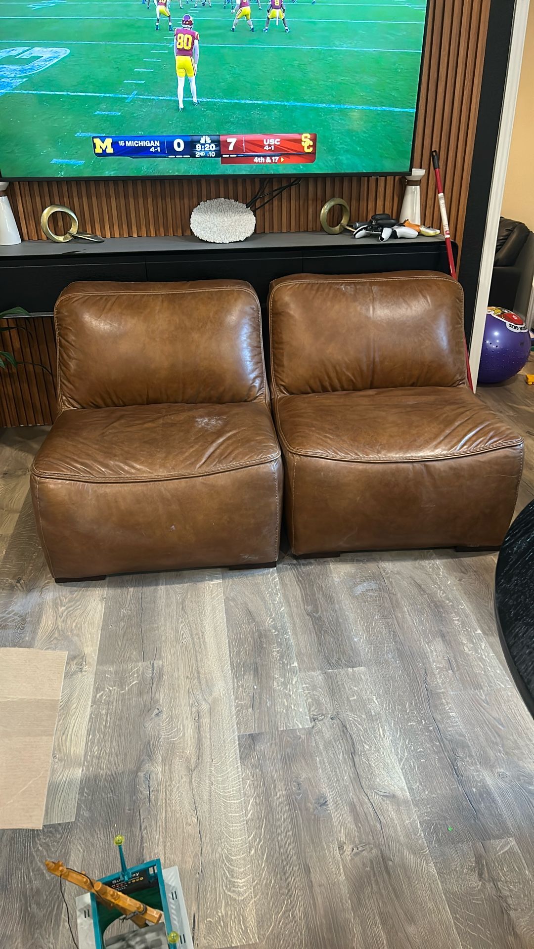 Brown Love Seat 