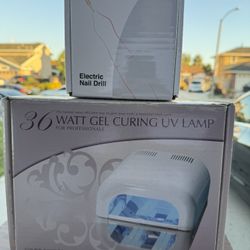 Electric Nail Drill And UV Lamp