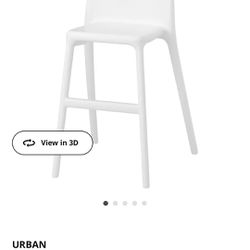 White IKEA Urban Child/Toddler Chairs. 