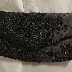 Valerie Stevens Black Beaded Clutch