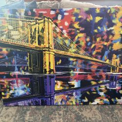 Maxwell Dickson Brooklyn  Bridge Canvas Wall Art Print