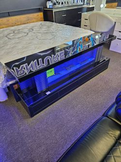 Brand New TV Stand 71 With Fired Place Electric Heather, Bluetooth Speaker & LED Light $599