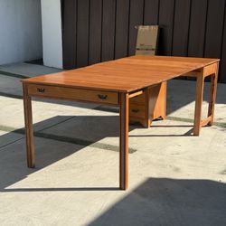 Vintage Expandable Desk / Table – Solid Wood by Saginaw Furniture (4 Leaves!)