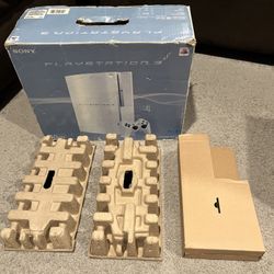 PS3 Ceramic White 40GB Console Box PlayStation 3 Fat NO CONSOLE BOX ONLY