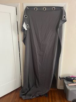 6 Black Out Curtains - Grey