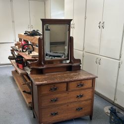Antique Dresser With Mirror
