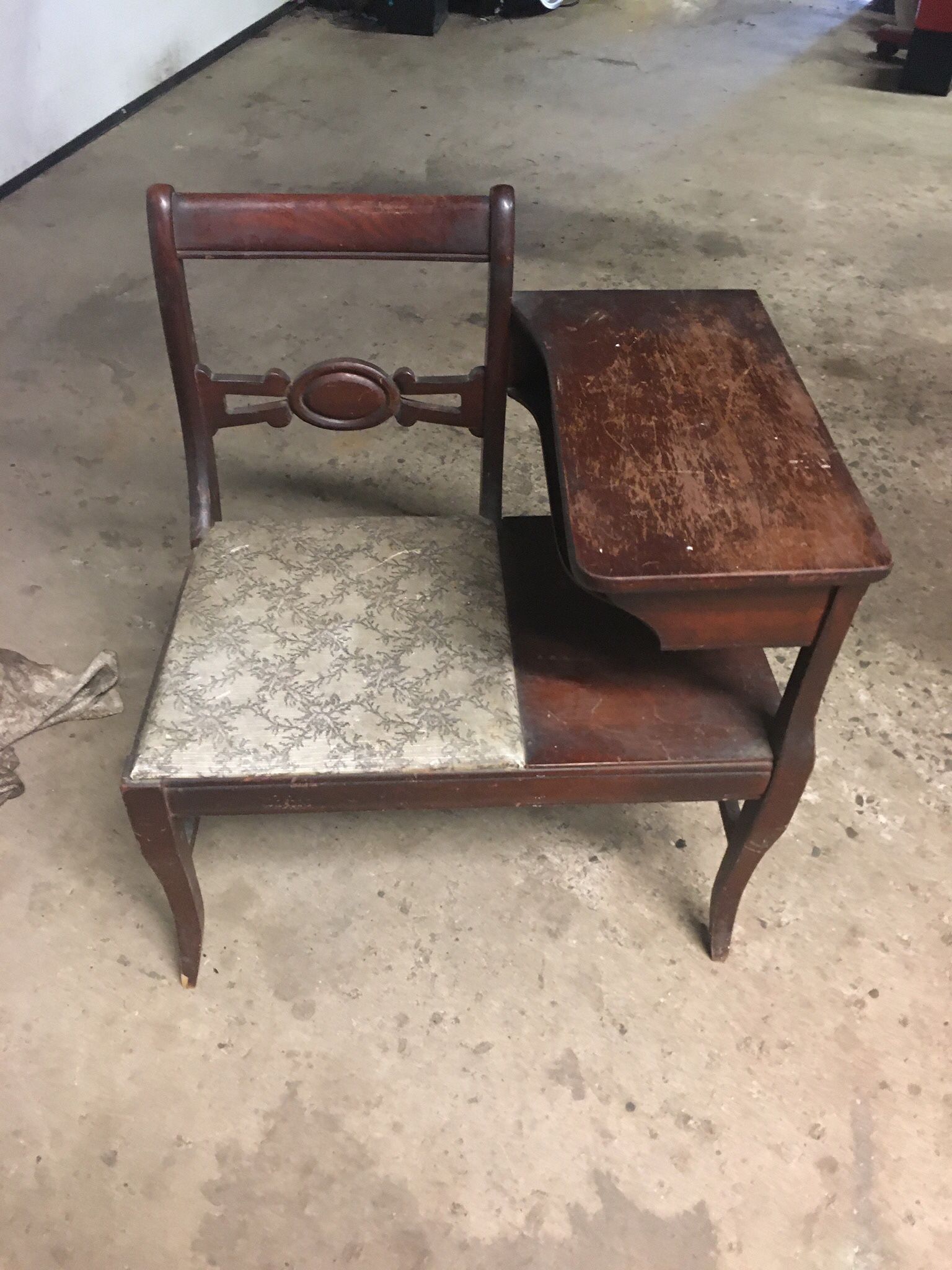 Gossip Chair ,,, Antique Phone Table School Desk