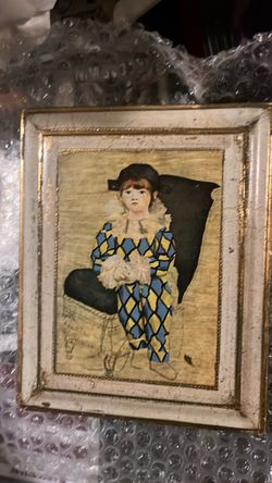 Framed Harlequin Child Art Print